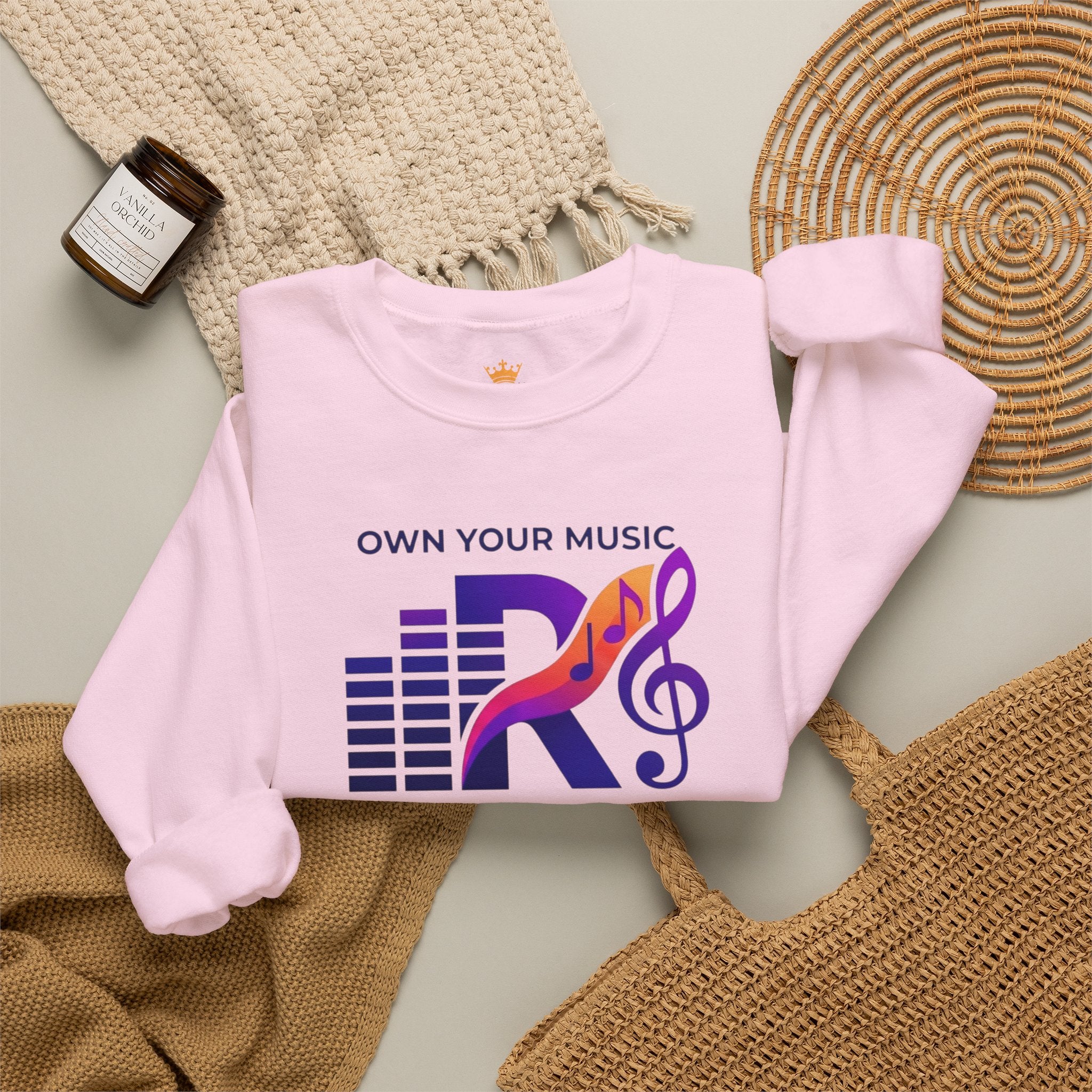 The Royalty Flow by KYW - Music Logo - 4 Colors Crewneck Sweatshirt