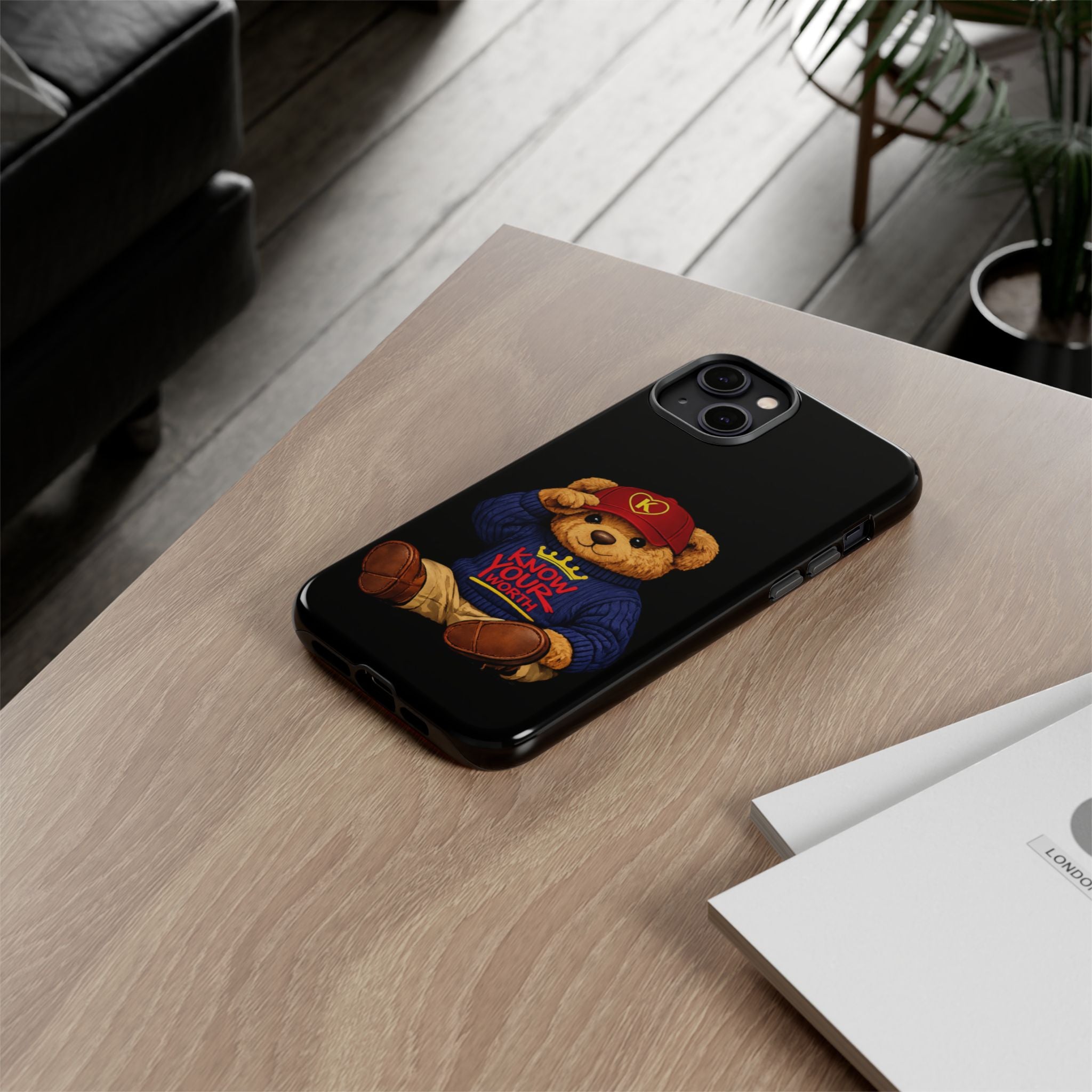 Know Your Worth - Teddy Bear - Cell Phone Case/ Cover