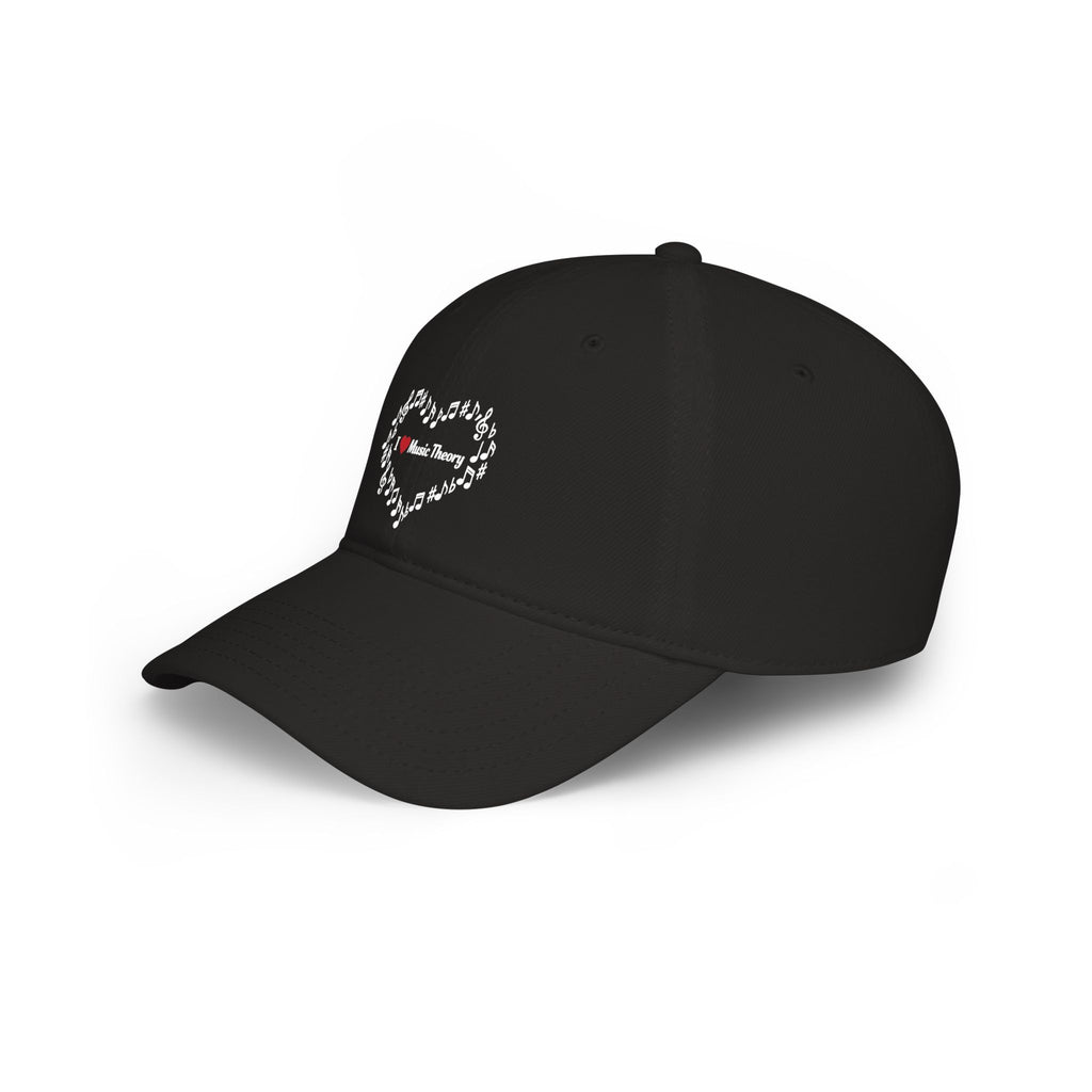 I Love Music Theory - Black Low Profile Baseball Cap