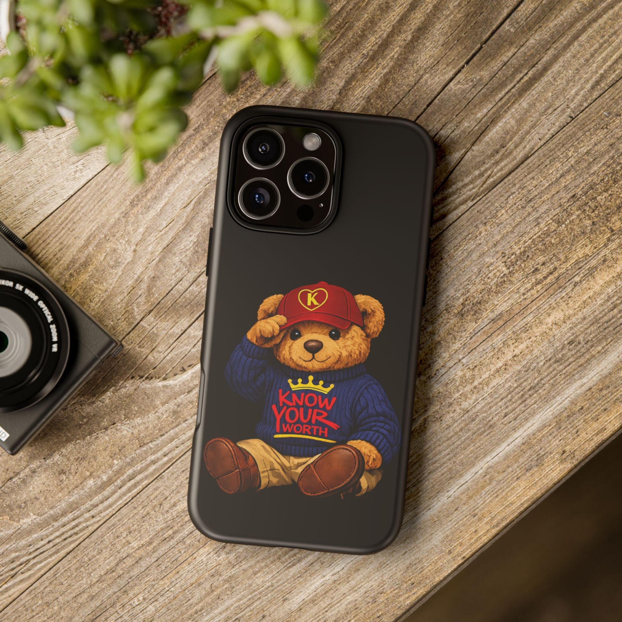 Know Your Worth - Teddy Bear - Cell Phone Case/ Cover