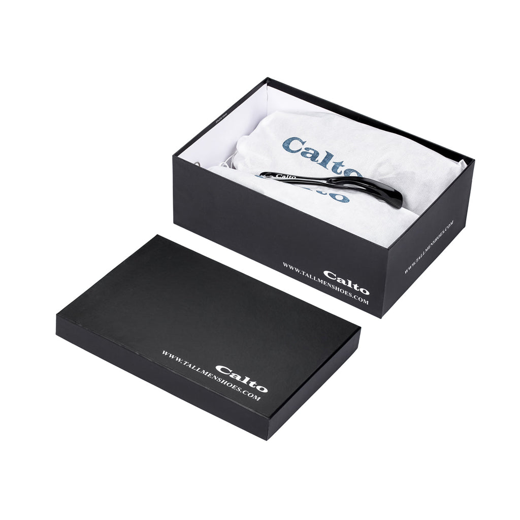 CALTO - Q272  - 2 Inches Taller (White & Gum Sole) -Elevated Leatherette Micro-Perforated Sneakers