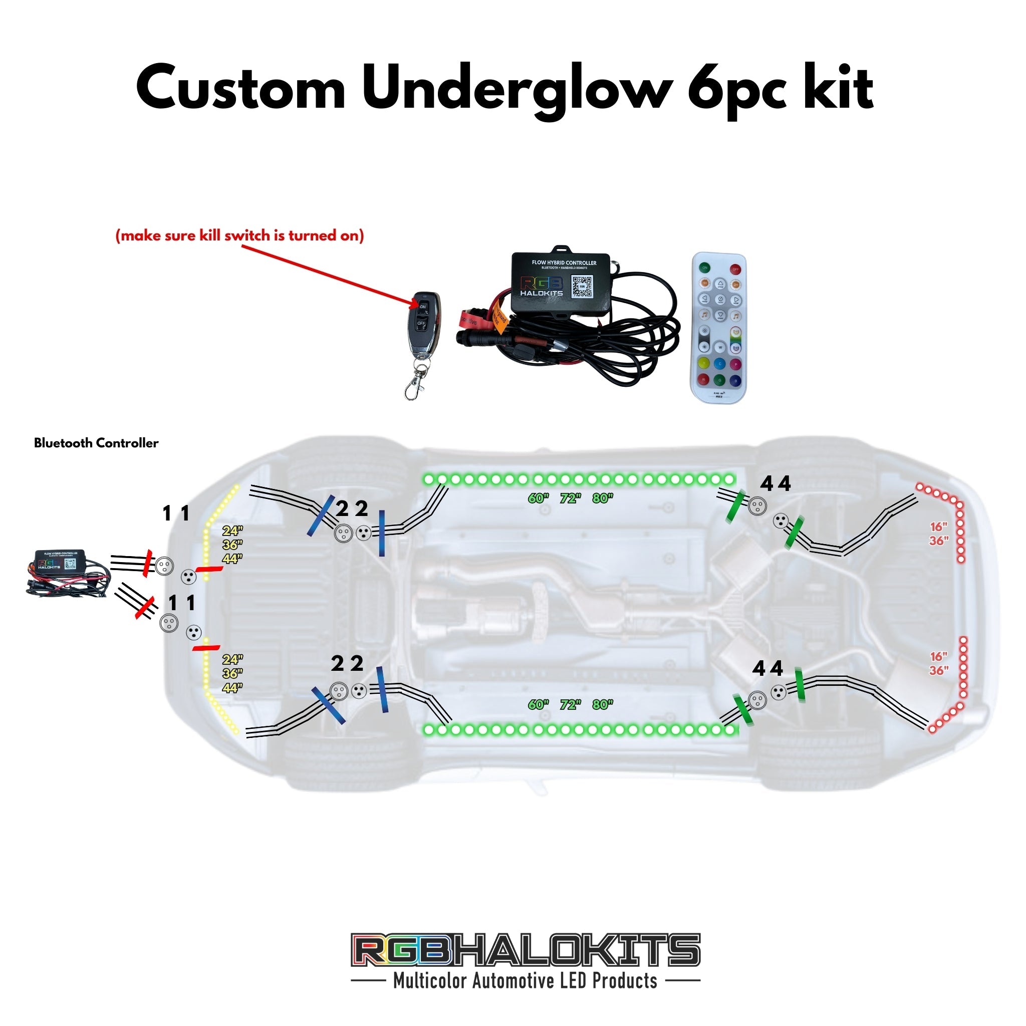 Flow Series LED Underglow Lighting Kit