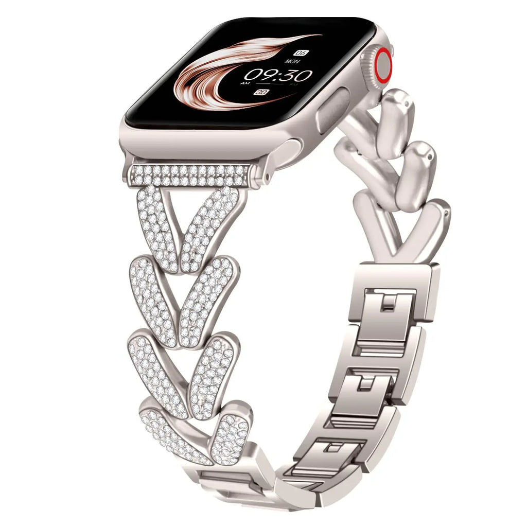 Apple Watch Stainless Steel Band - Sparkly Crystal Design